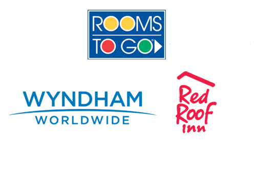 Burger King, Samsung, Wyndham Worldwide, Rooms To Go, Sherwin Williams, Red Roof Inn